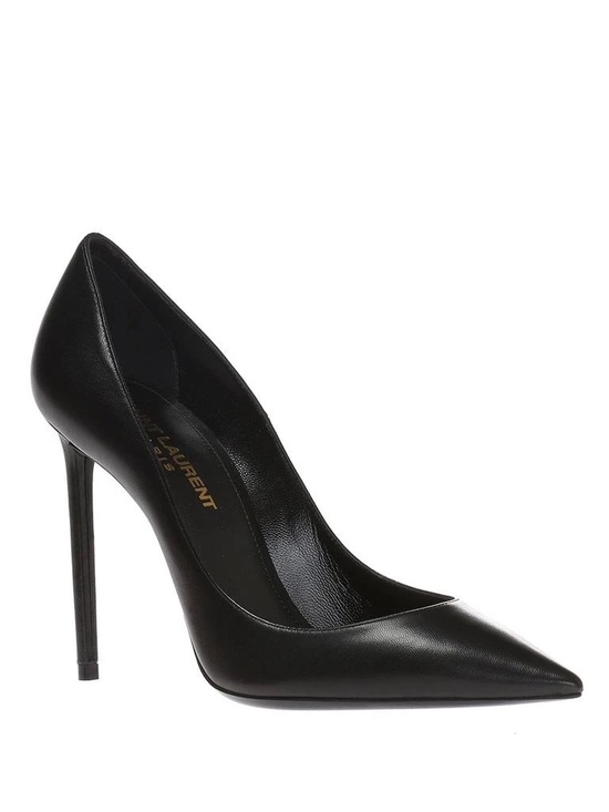 Saint Laurent Zoe Black Pointed-Toe Leather Pumps 38